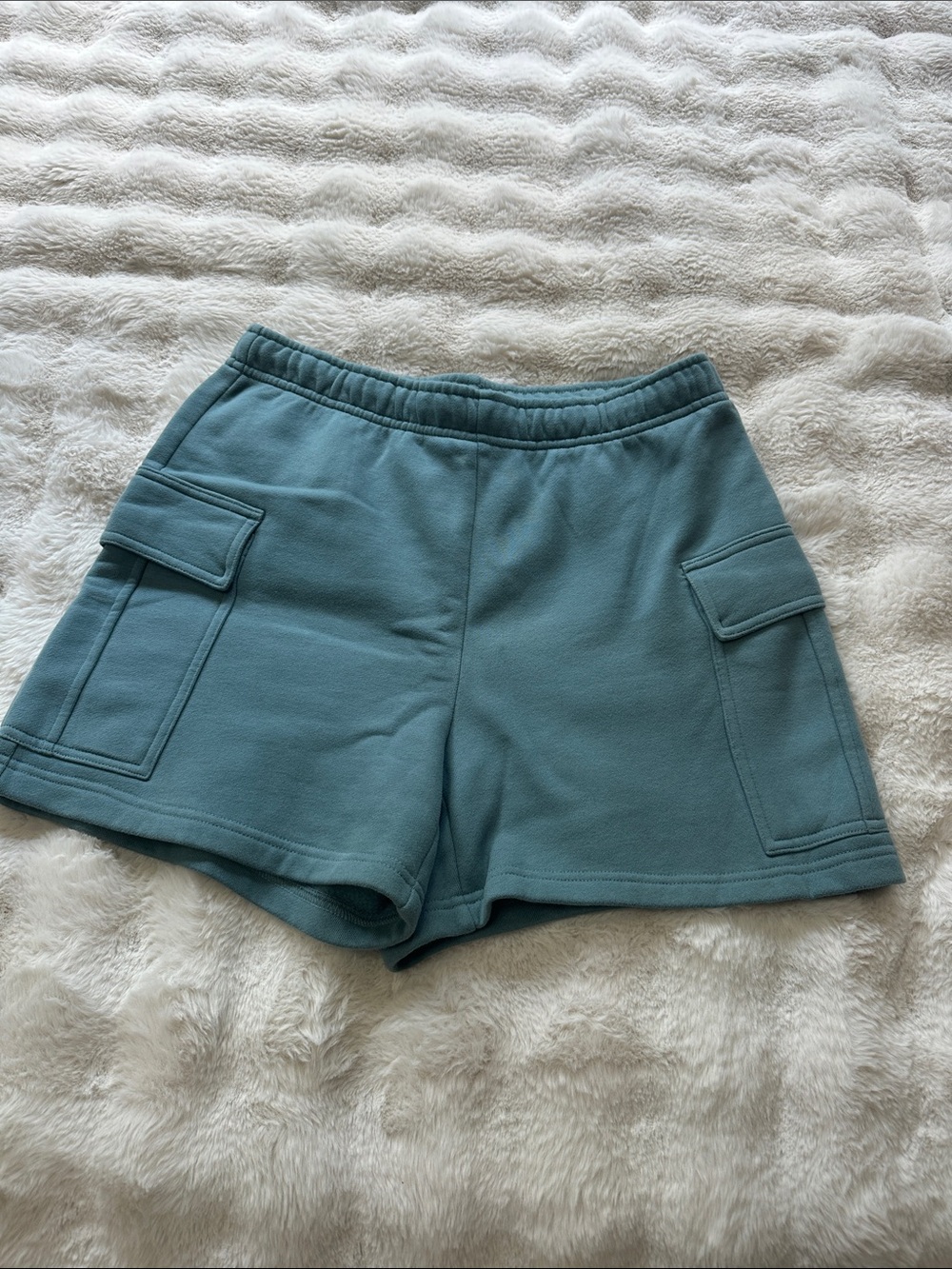 Aritzia Cargo Sweat Shorts - Teal